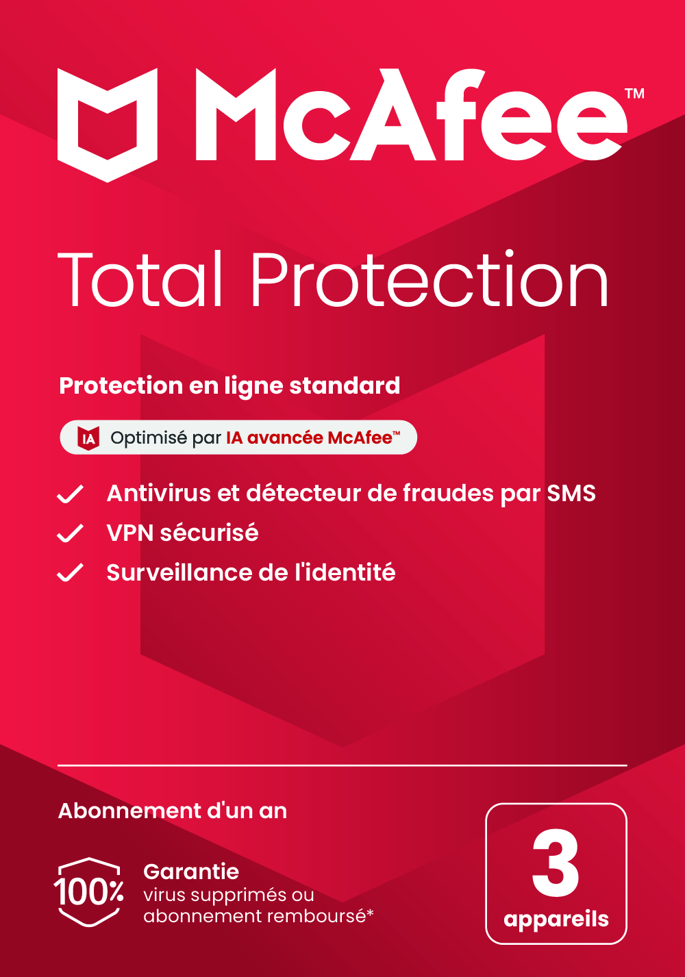 MCAFEE TOTAL PROTECTION 3 APPAREILS